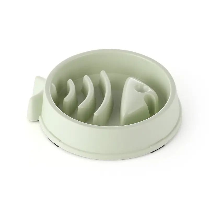 Fishbone Slow Feeder Dog Cat Pet Bowl, Anti-Choke_CWMM5215
