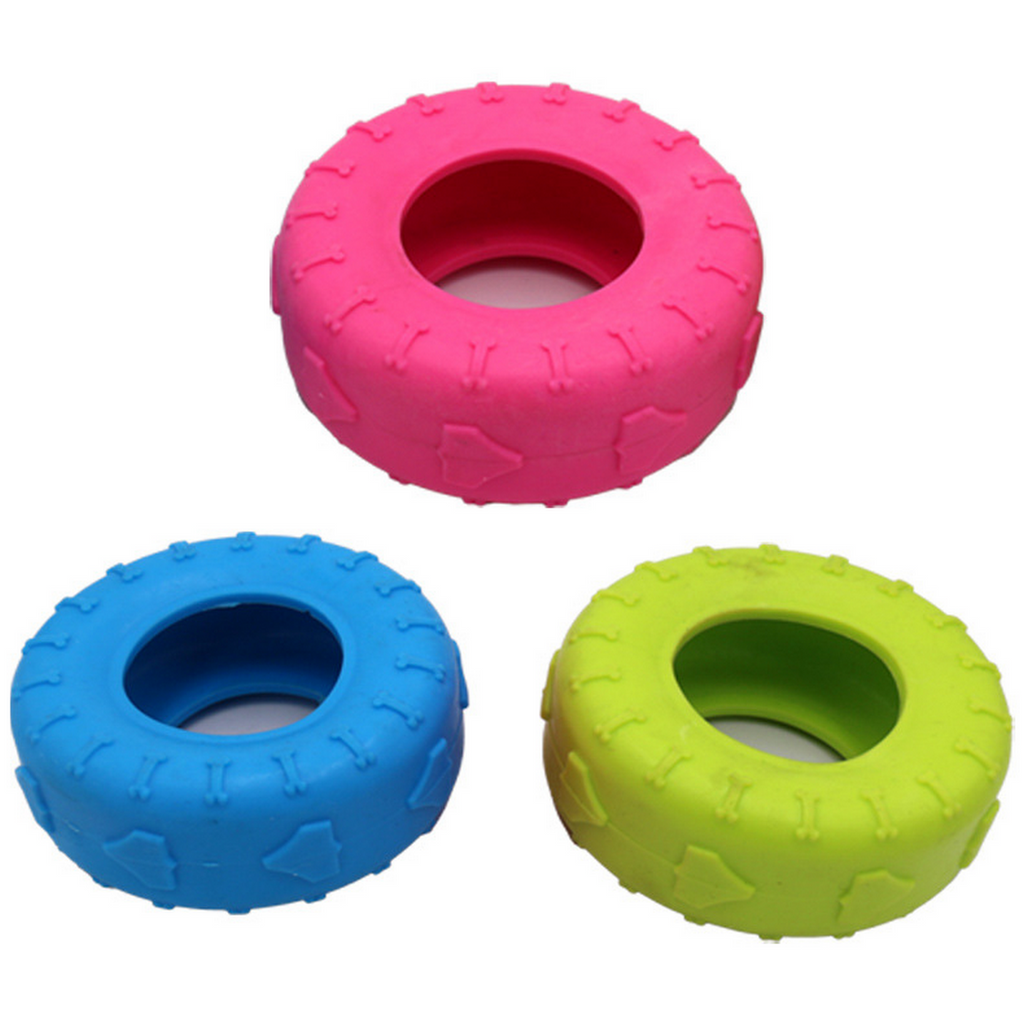 Durable TPR Dog Toy - Bone & Tire Shape Chew Toy_CWMM7185
