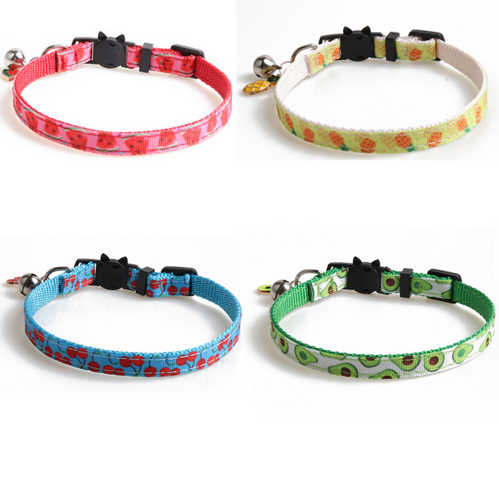 Fruit Charm Cat Collar with Bell – Woven Strap_CWMM7760