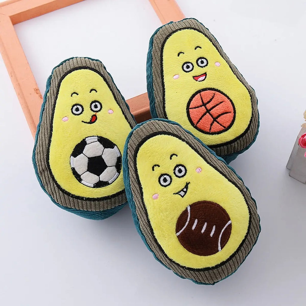 Corduroy Squeaky Dog Toy - Avocado, Ball & More_CWMM5449
