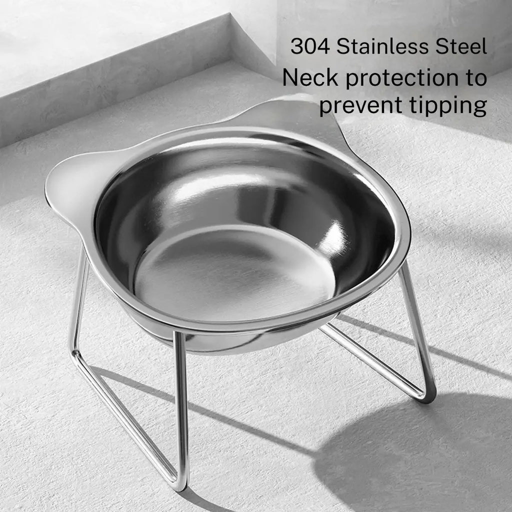 Elevated 304 Stainless Steel Anti-Spill Pet Bowl_CWMM6255