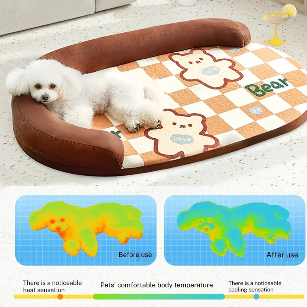 Cooling Pet Bed with Soft Tall Pillow_CWMM7048