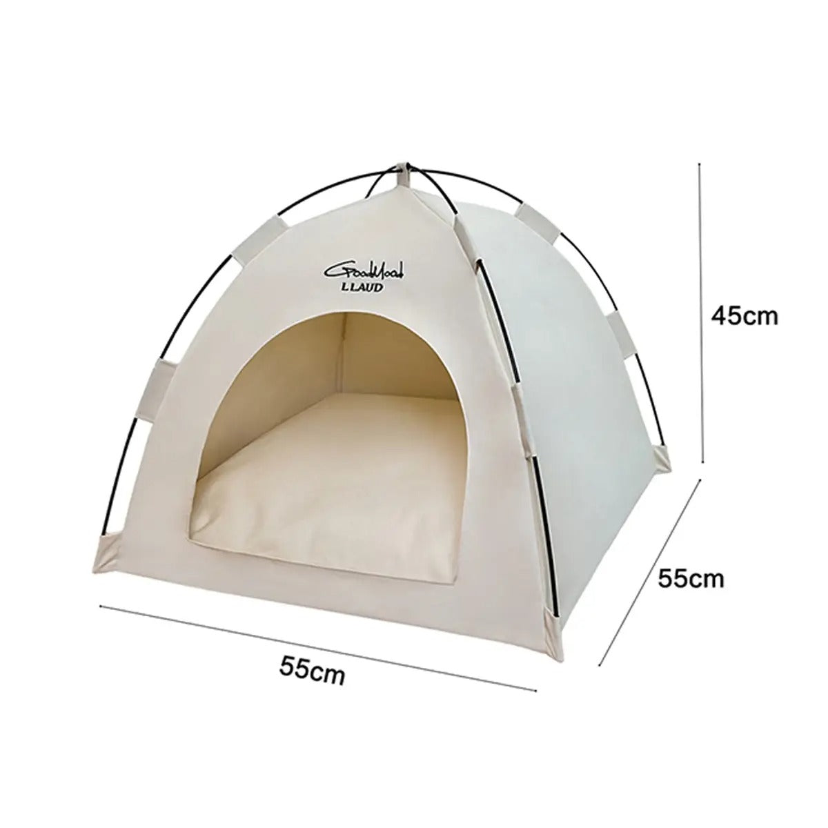 Foldable Tent Pet Bed – Semi-Enclosed & Cute_CWMM6698