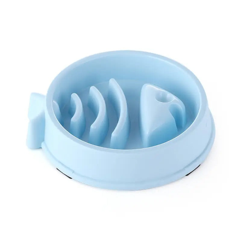 Fishbone Slow Feeder Dog Cat Pet Bowl, Anti-Choke_CWMM5215