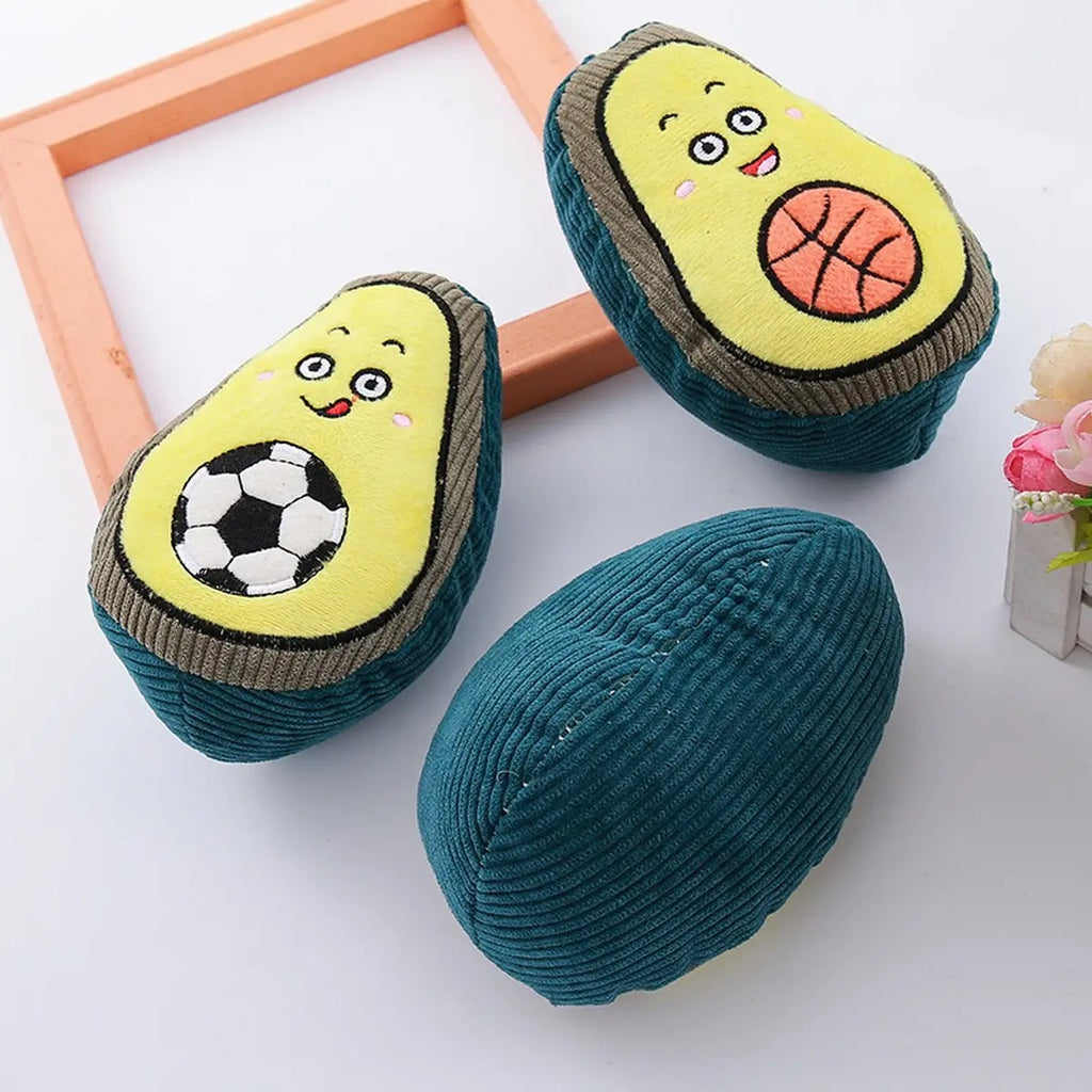 Corduroy Squeaky Dog Toy - Avocado, Ball & More_CWMM5449