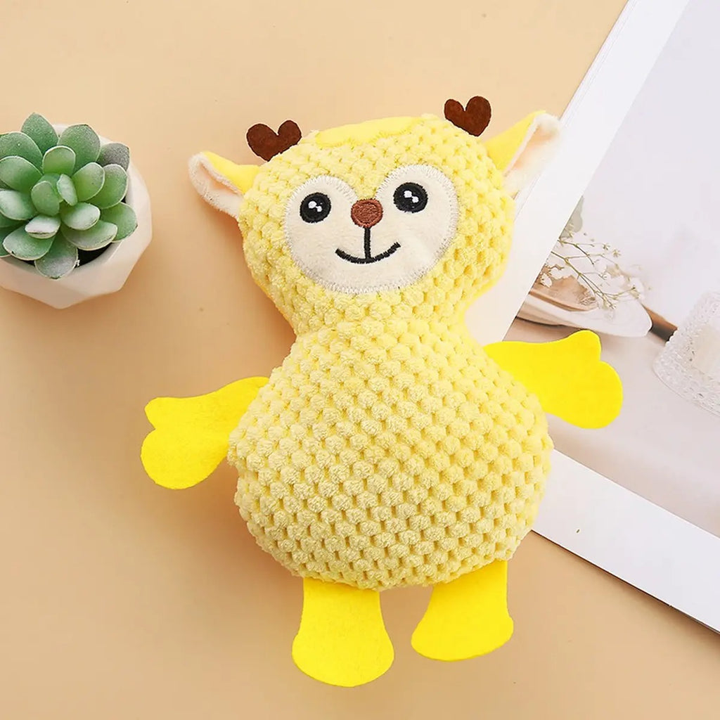 Cartoon plush deer chew toy for cats and dogs_CWMM5485