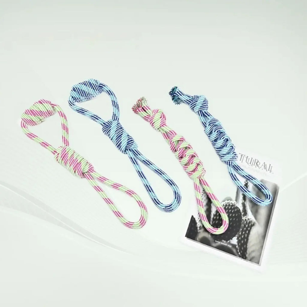 Dog Rope Toy Set – Tug & Chew for Small Dogs_CWMM8076