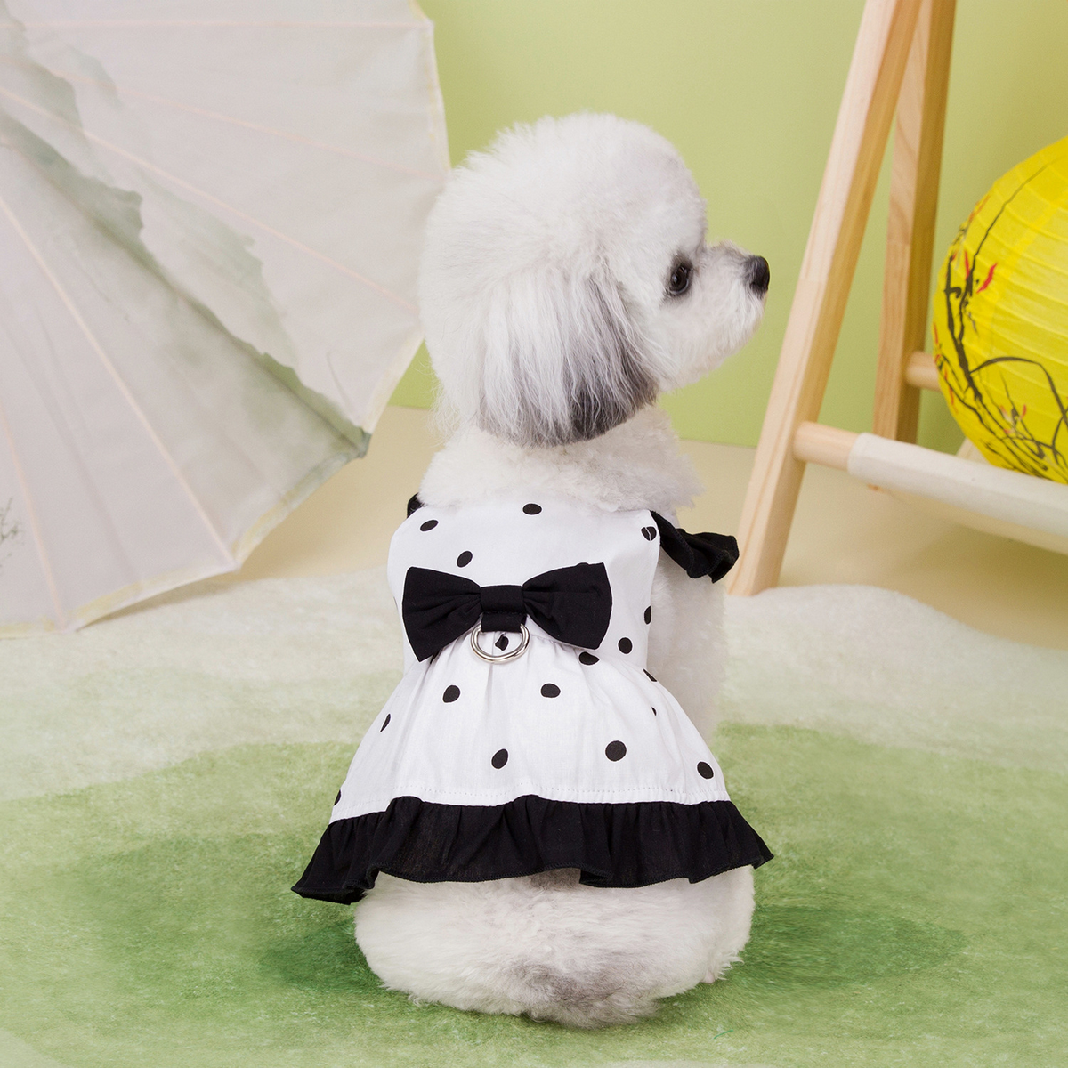 DotiePet Polka Dot Dress – Summer Dog Outfit_CWMM6987