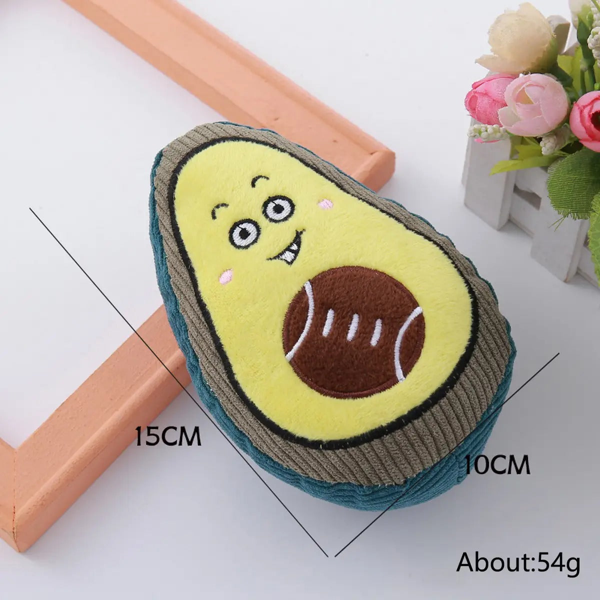 Corduroy Squeaky Dog Toy - Avocado, Ball & More_CWMM5449