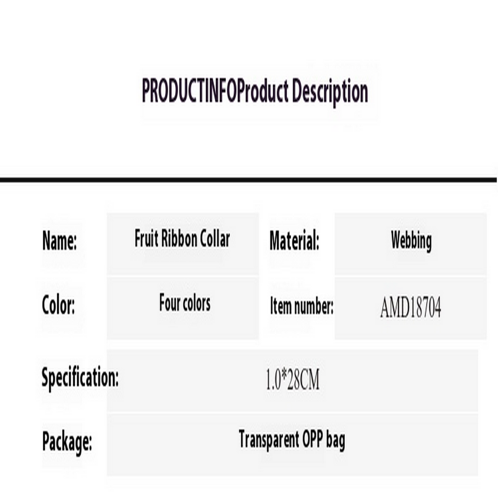 Fruit Charm Cat Collar with Bell – Woven Strap_CWMM7760