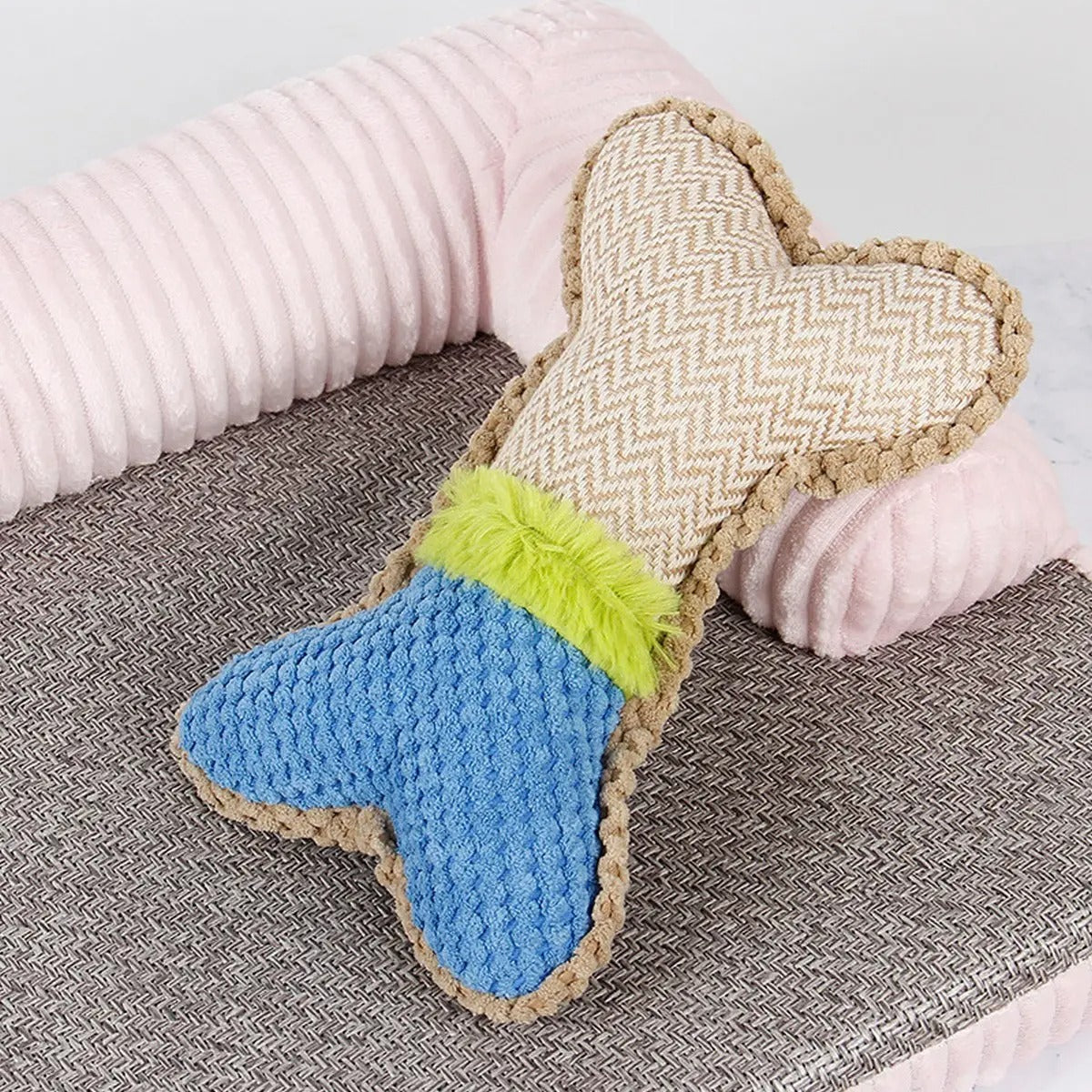 Corn Plush Bone Toy, Squeaky Chew Toy for Pets_CWMM5499