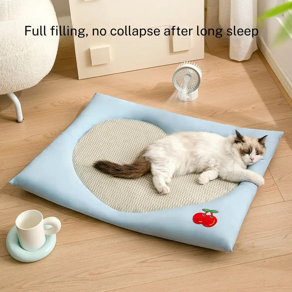 Cooling Summer Cat Bed with Ice Mat & Cushion_CWMM7033