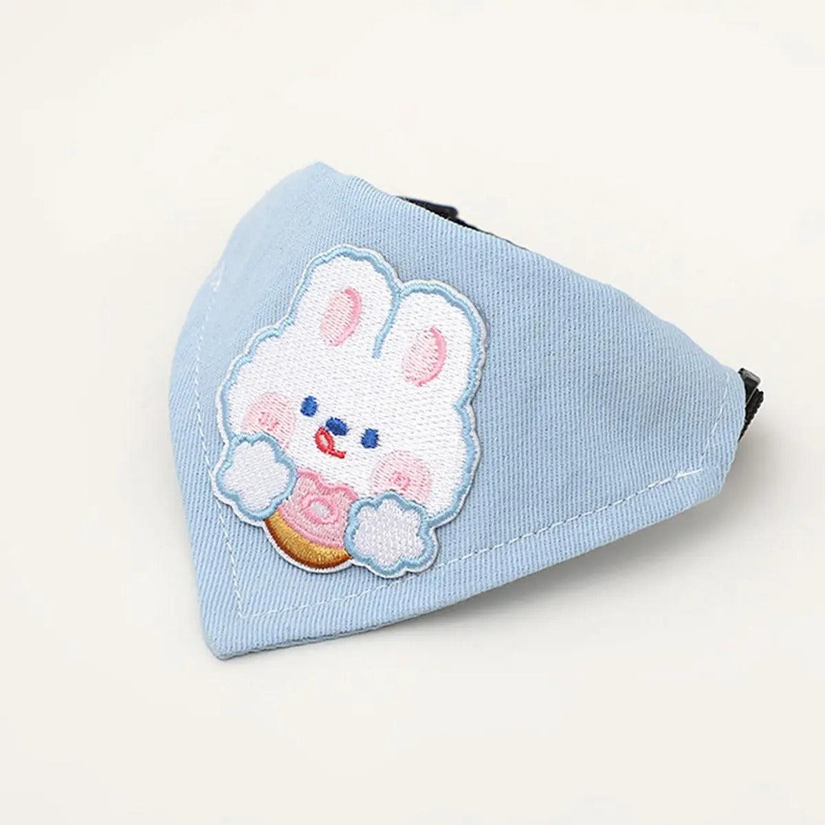 Dog Bandana Bib – Embroidered Bunny Scarf Collar_CWMM7258