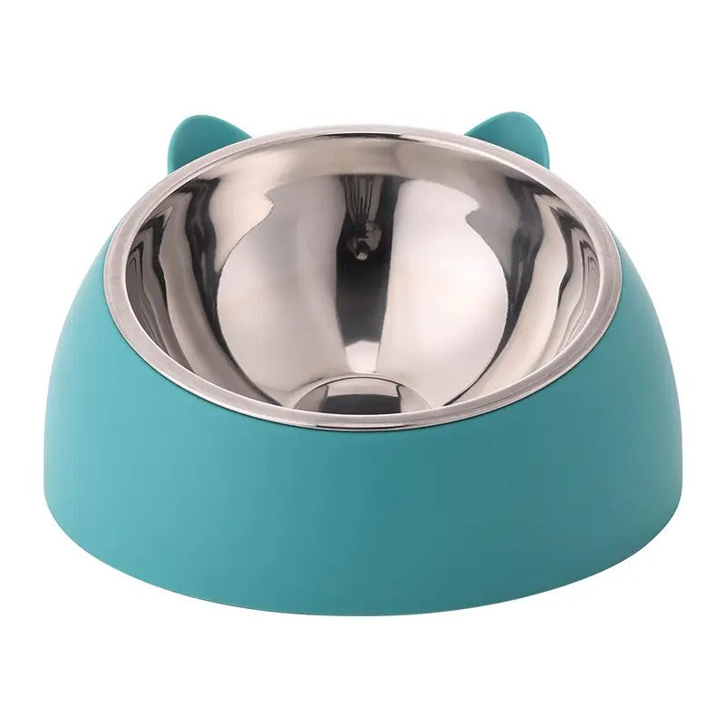 Cat-Shaped Stainless Steel Pet Bowl Pet Supplies_CWMM5101