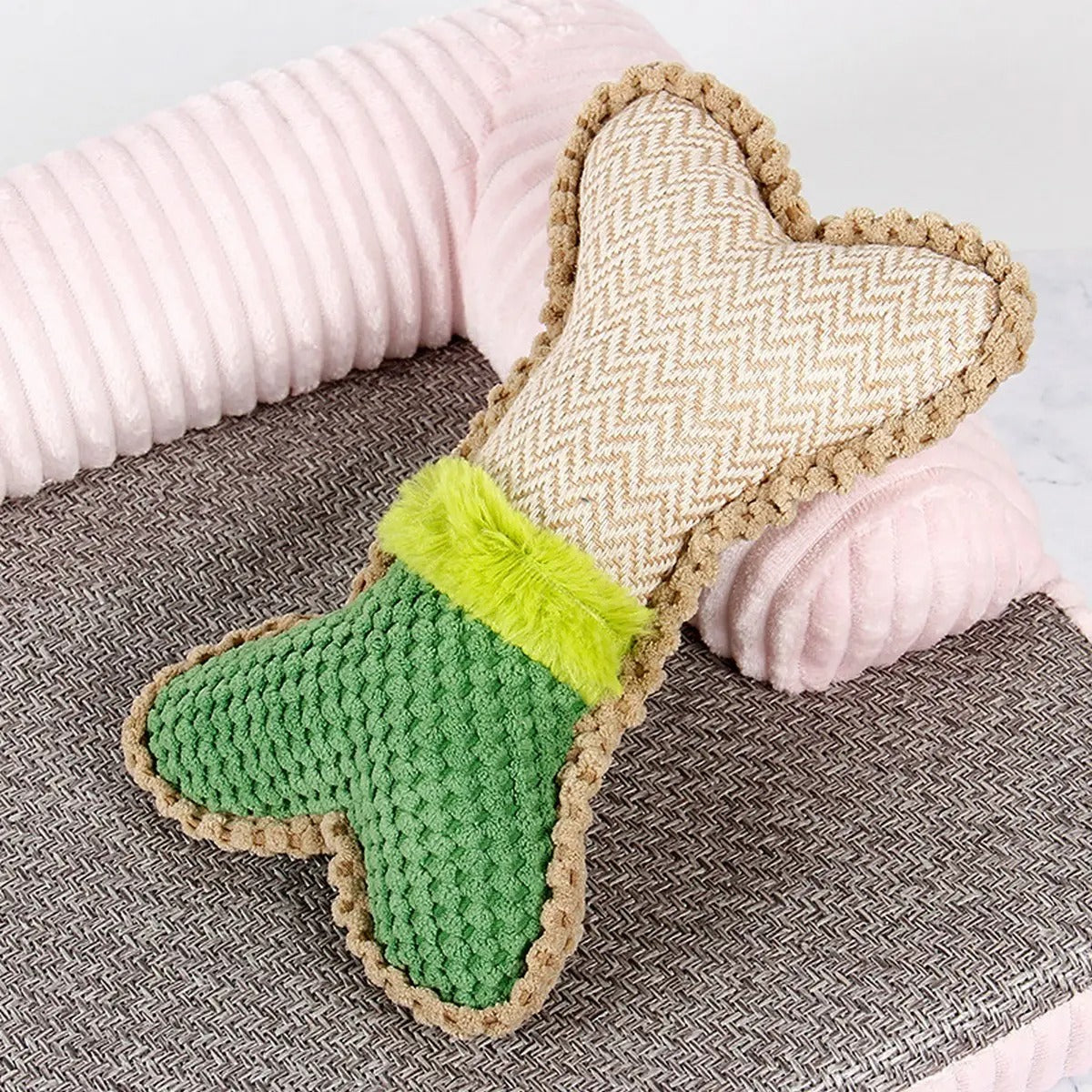 Corn Plush Bone Toy, Squeaky Chew Toy for Pets_CWMM5499