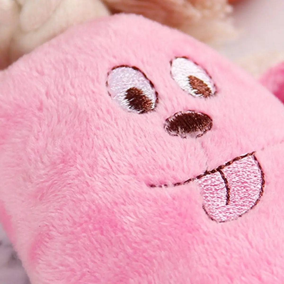 Cotton rope teething plush cat and dog toys_CWMM5415