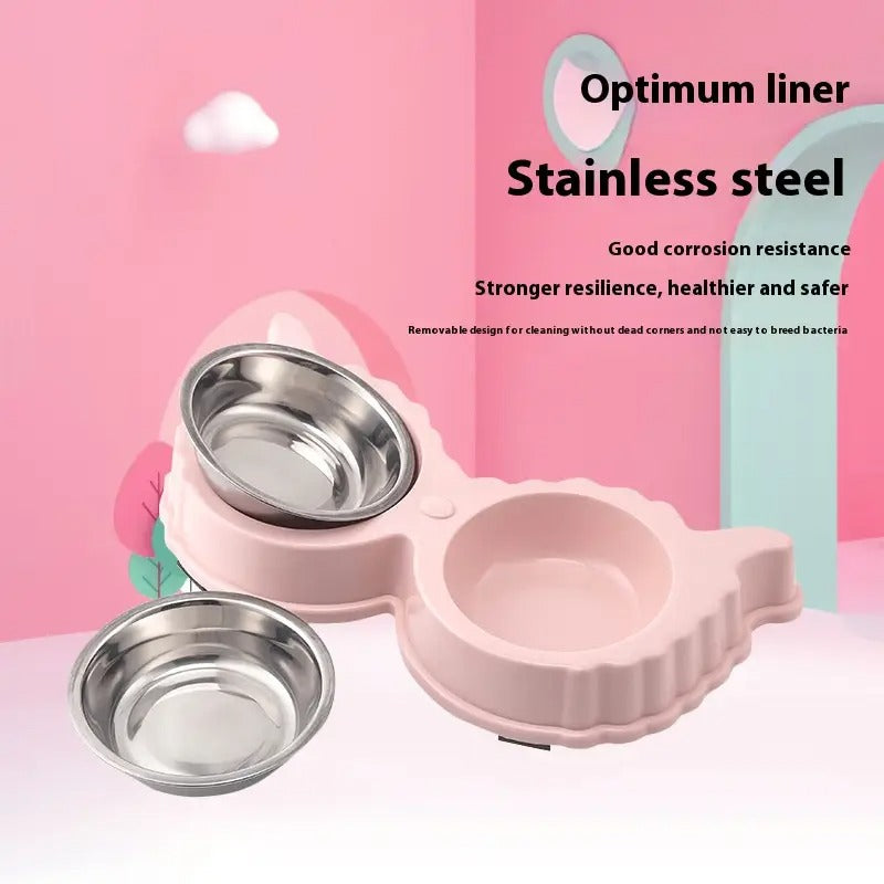 Double Pet Bowl, Non-Slip, Anti-Spill Dog,Cat Bowl_CWMM5189