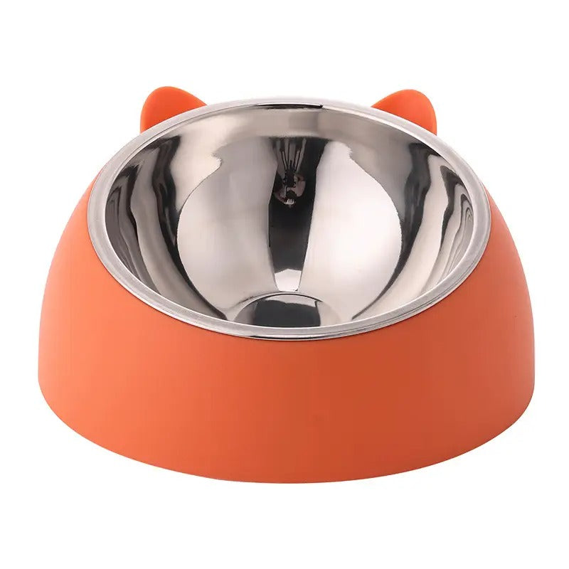 Cat-Shaped Stainless Steel Pet Bowl Pet Supplies_CWMM5101