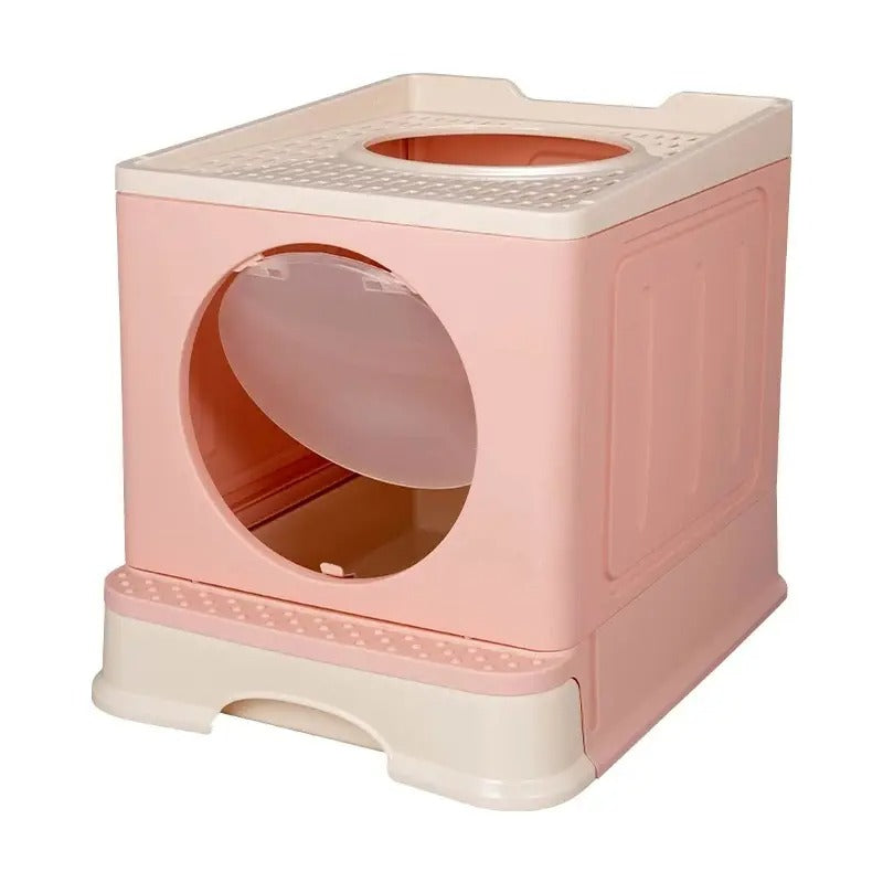 Enclosed Top-Entry Cat Litter Box with Drawer_CWMM5233
