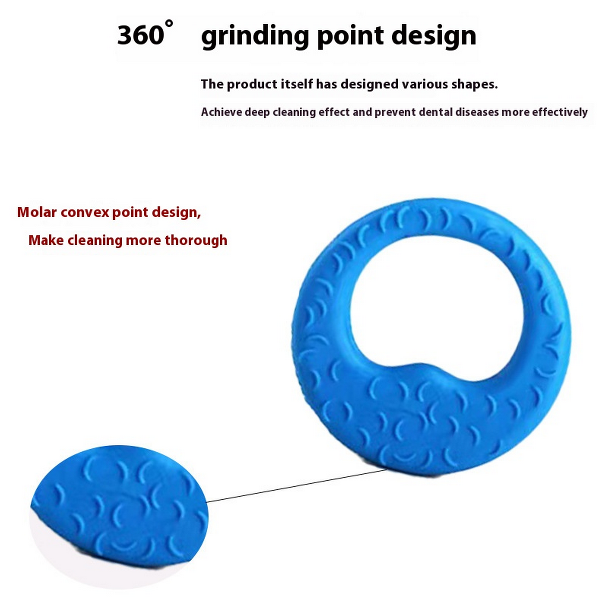 Durable TPR Moon Shape Dog Toy Candy Color Chew_CWMM7237