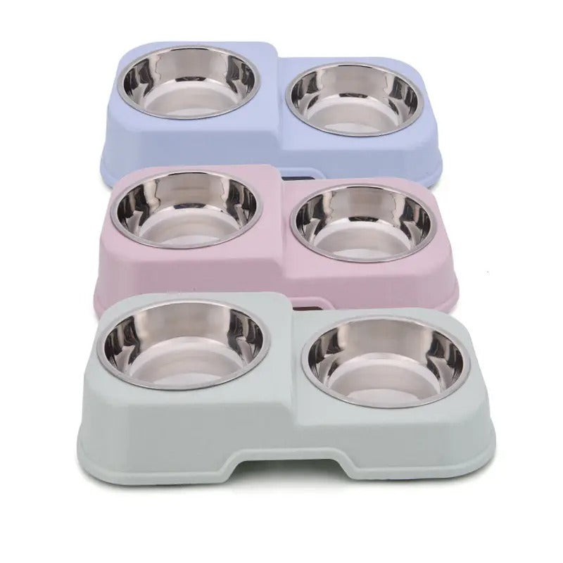 Dual Pet Bowl, Non-Slip, Spill-Proof Dog/Cat Bowl_CWMM5219