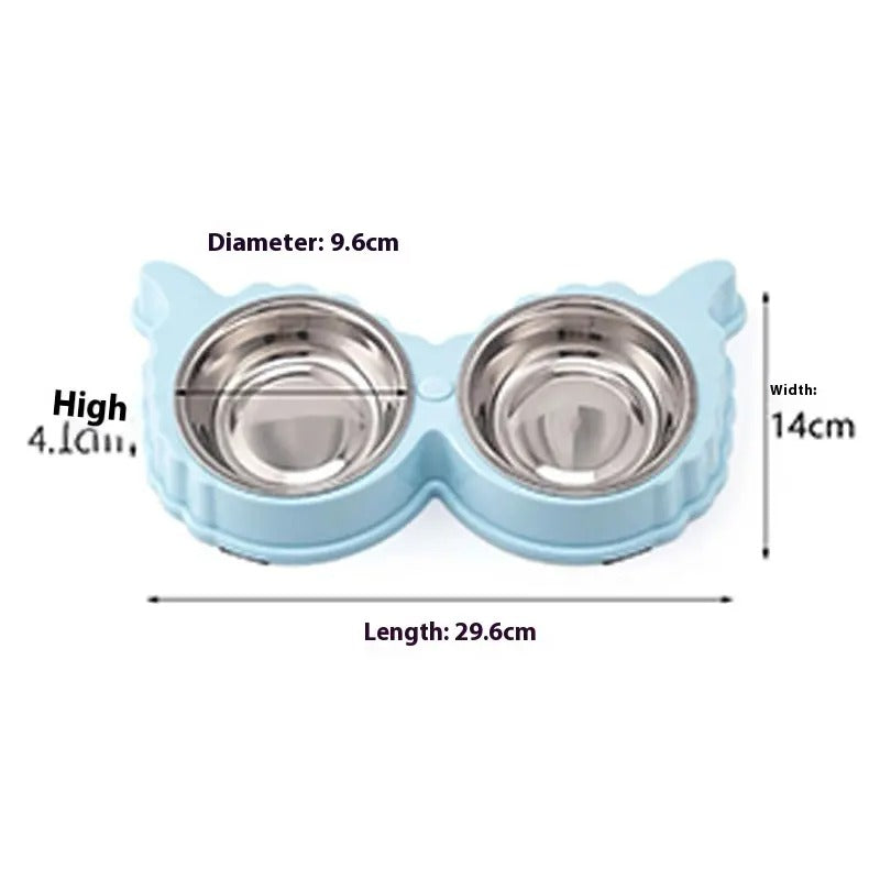 Double Pet Bowl, Non-Slip, Anti-Spill Dog,Cat Bowl_CWMM5189