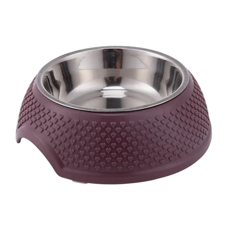 Peach Heart Granules Pet Bowl Large for Dog Cat_CWMM5247