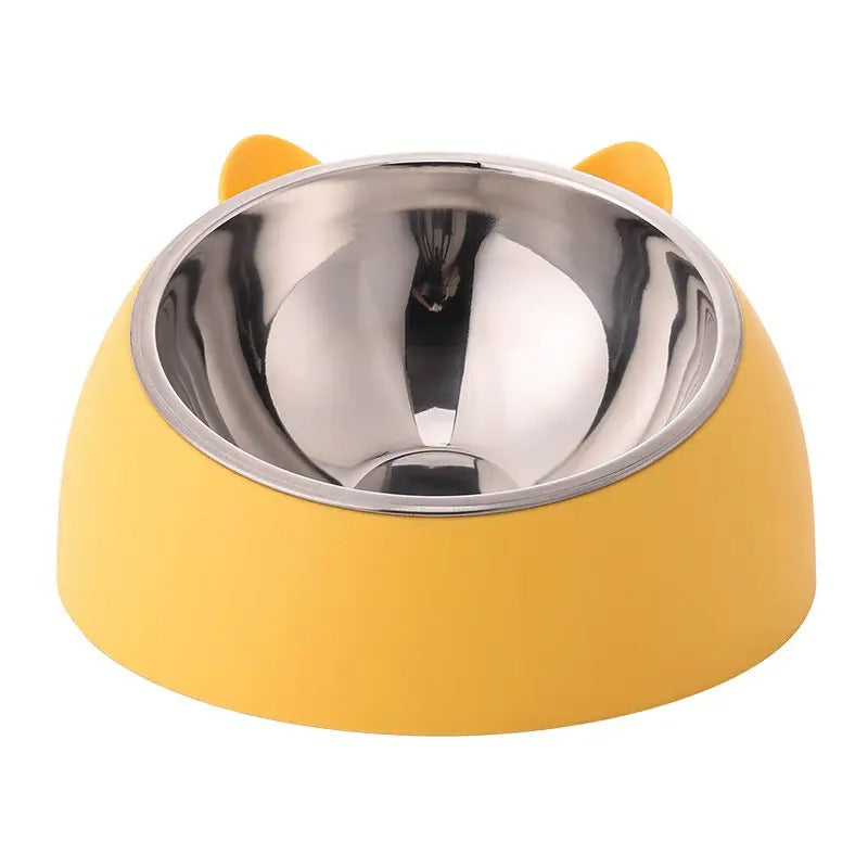 Cat-Shaped Stainless Steel Pet Bowl Pet Supplies_CWMM5101
