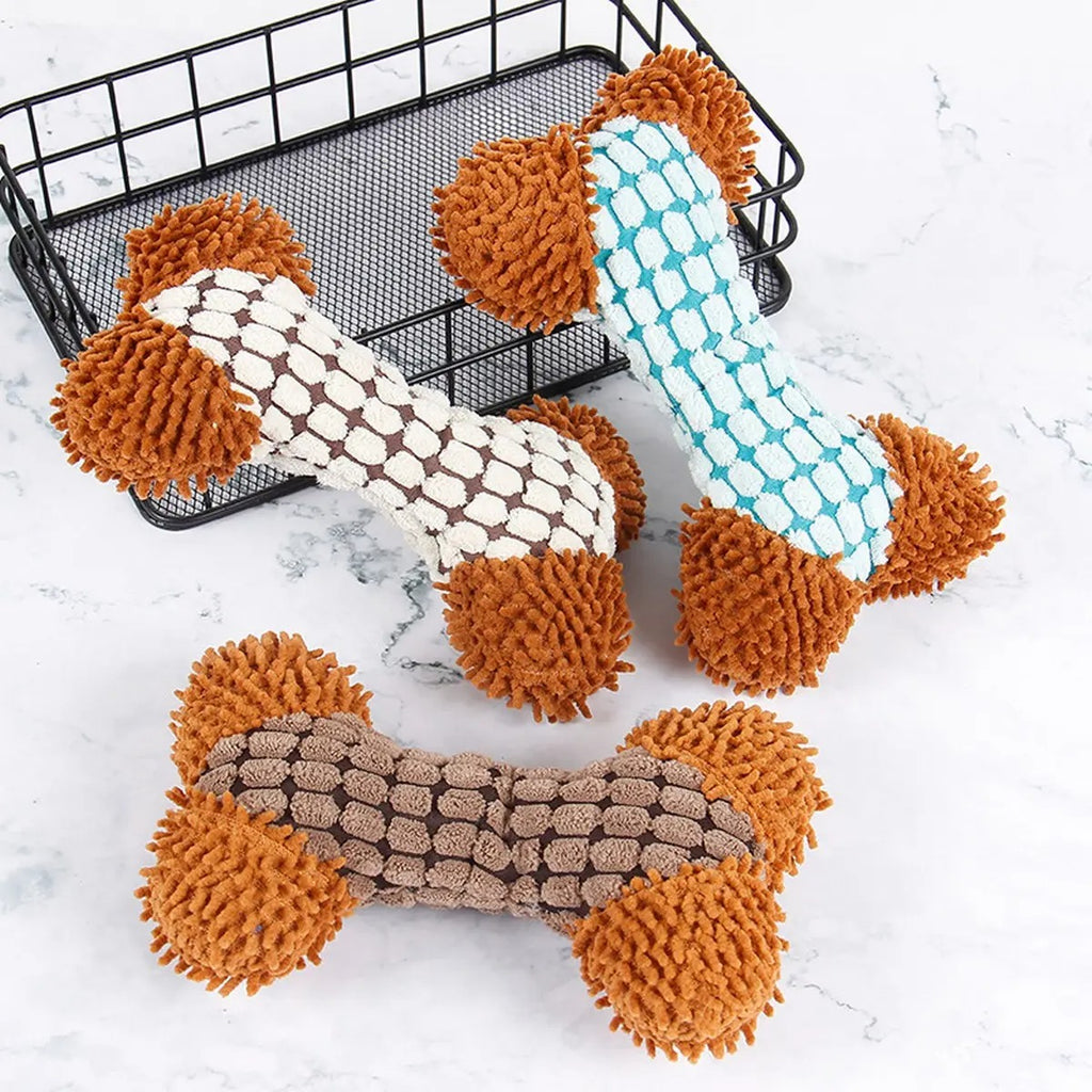 Corn Velvet Bone Plush Pet Toy - Safe and Non-Toxic_CWMM5416