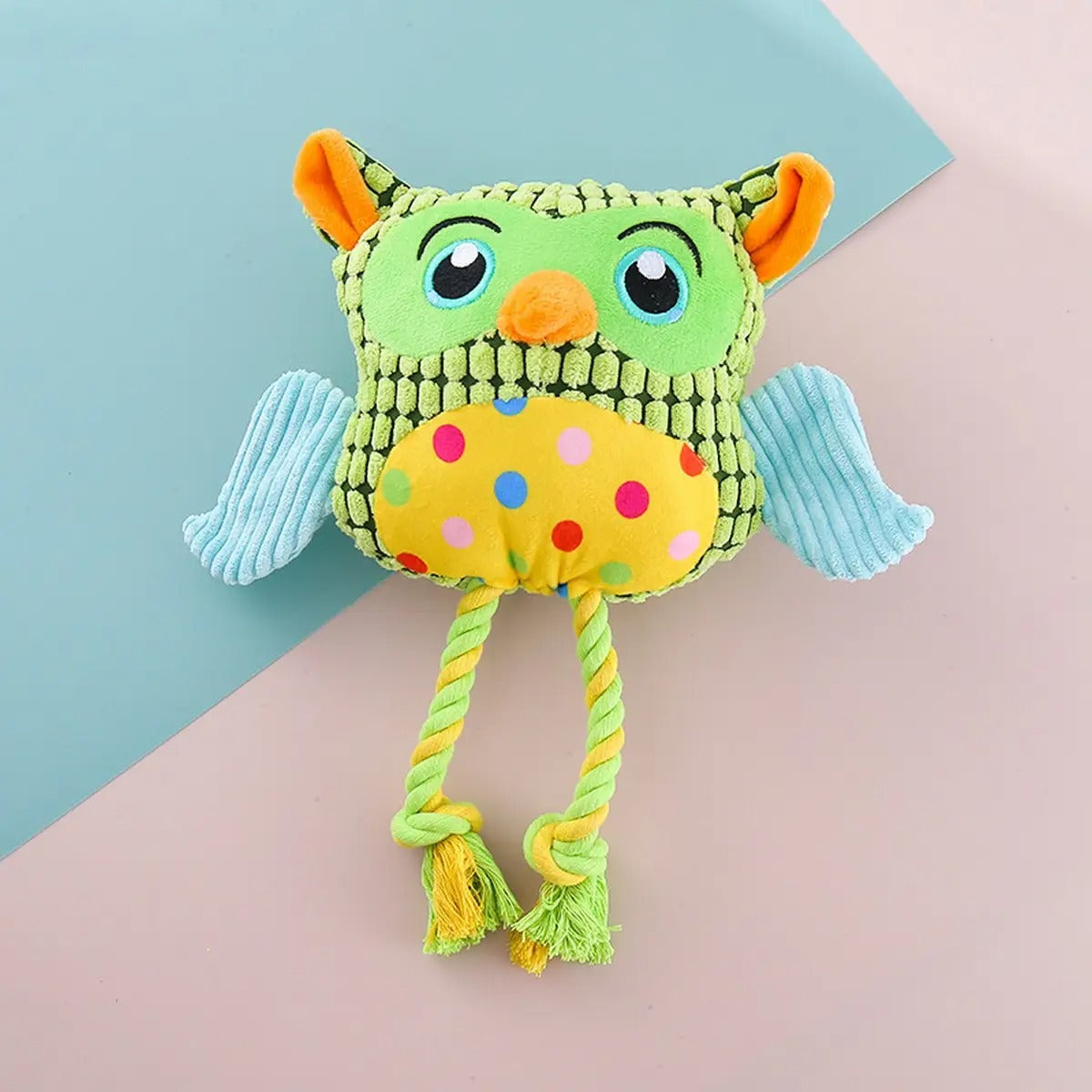 Colorful corn fleece owl toy-PP cotton filling_CWMM5451