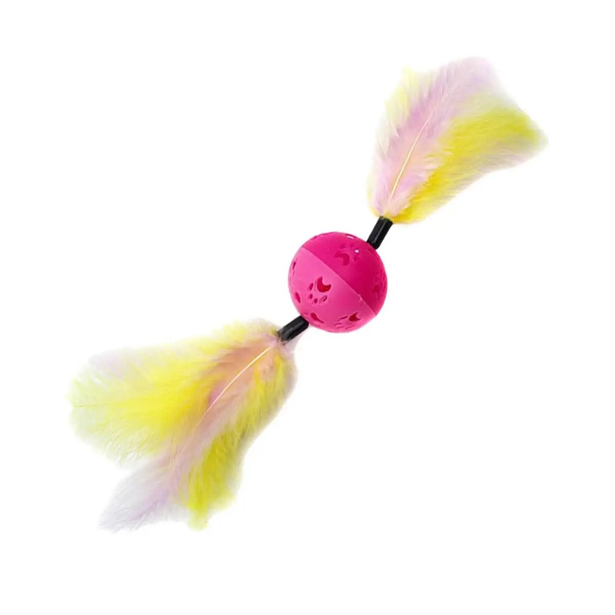 Cat Toy Balls with Feathers and Bell Paw Prints_CWMM6803