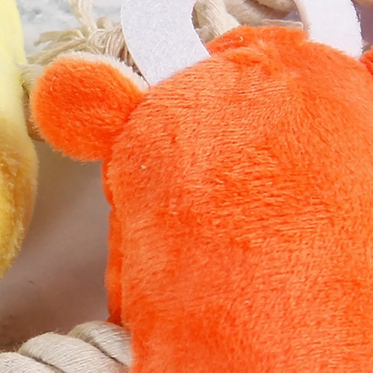 Cotton rope teething plush cat and dog toys_CWMM5415