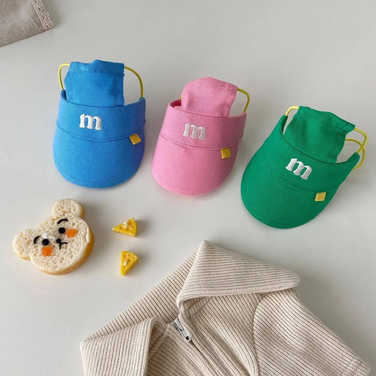 Embroidered M Pet Sun Hat – Adjustable & Stylish_CWAH3703