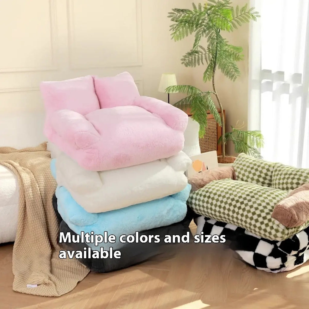High-Density Bunny Fur Pet Sofa Bed, Washable_CWMM5271