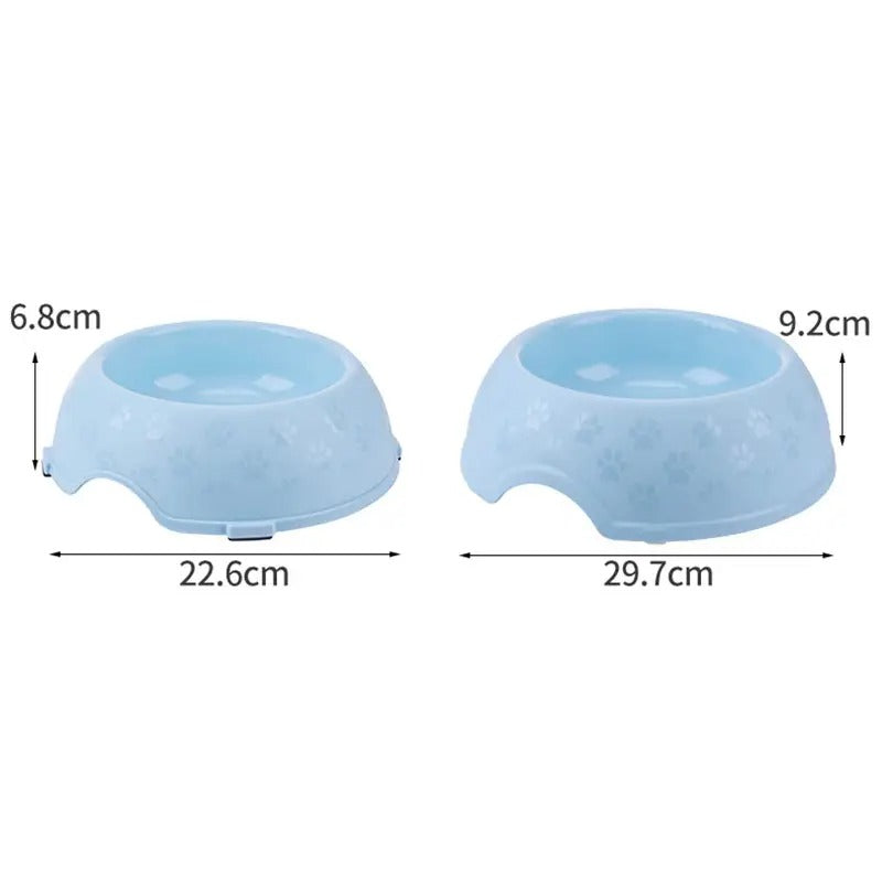 Large Paw Print Pet Bowl, Non-Slip, Easy to Clean_CWMM5146