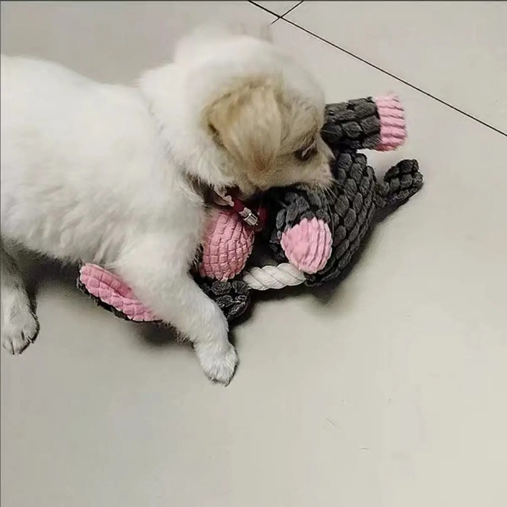 Cute Cartoon Plush Donkey Dog Chew Rope Pet Toy_CWMM5239