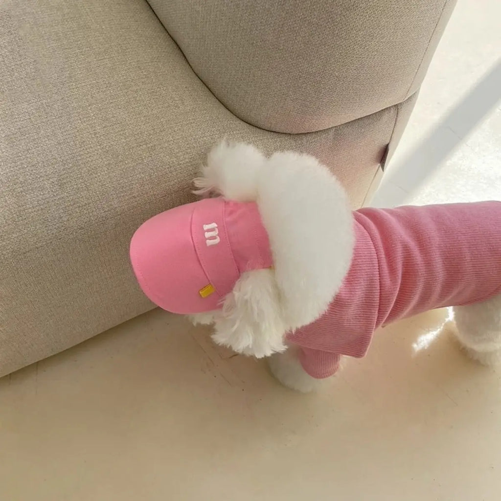 Embroidered M Pet Sun Hat – Adjustable & Stylish_CWAH3703