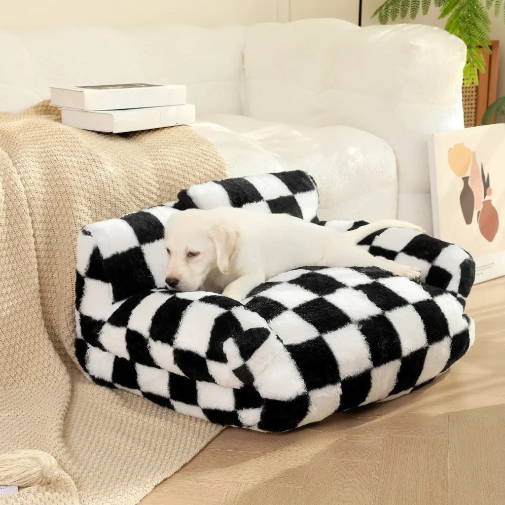 High-Density Bunny Fur Pet Sofa Bed, Washable_CWMM5271