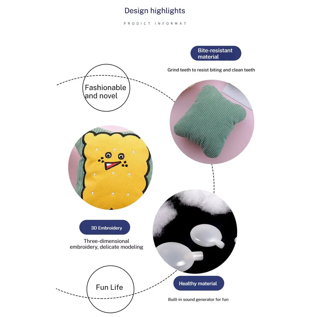 Corduroy cute companion toy, durable pet chew toy_CWMM5483