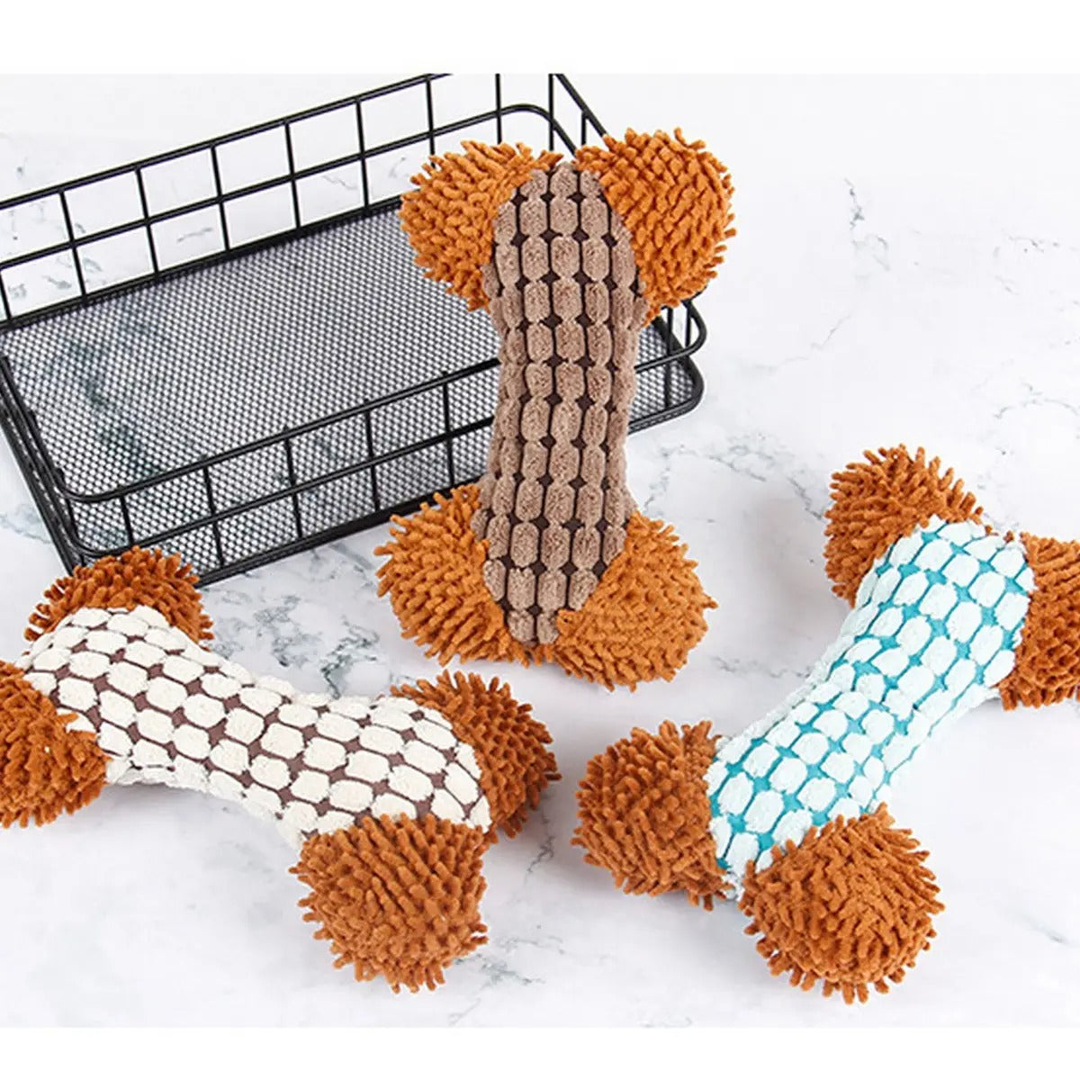 Corn Velvet Bone Plush Pet Toy - Safe and Non-Toxic_CWMM5416