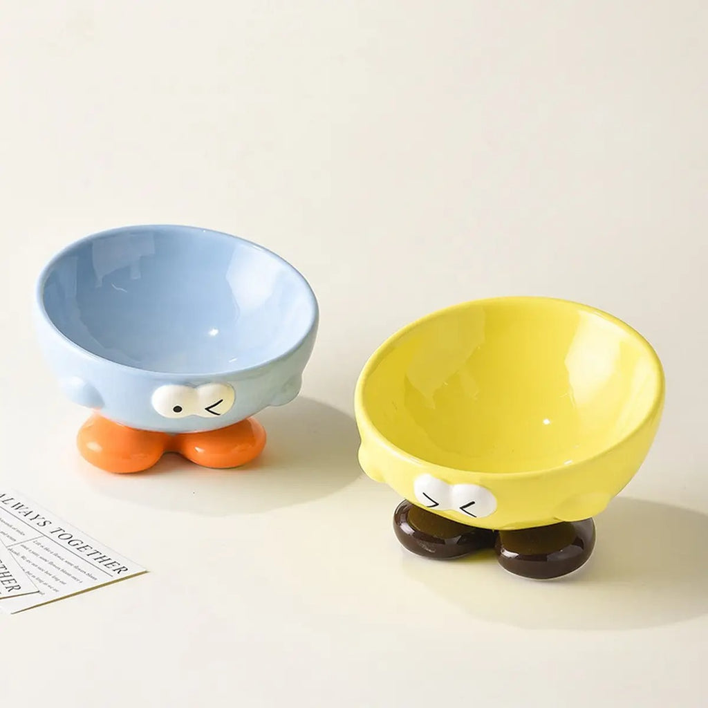Creative Elevated Pet Bowl with Fun Expressions_CWMM5942