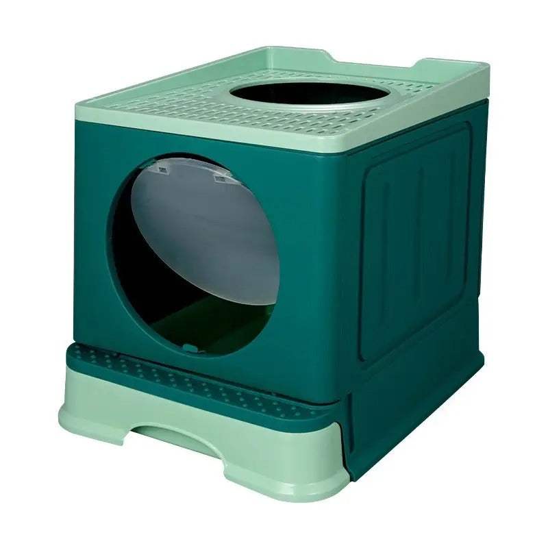 Enclosed Top-Entry Cat Litter Box with Drawer_CWMM5233