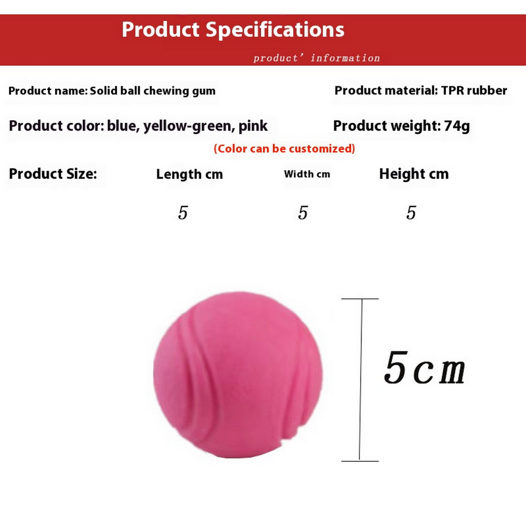 Durable TPR Dog Toy - Solid Chew Ball for Teeth_CWMM7187