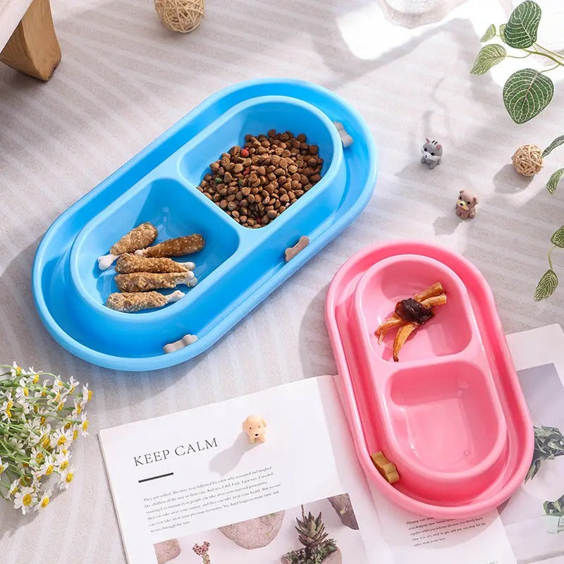 Double Pet Bowl, Large Dog Cat Water Food Bowl_CWMM5127