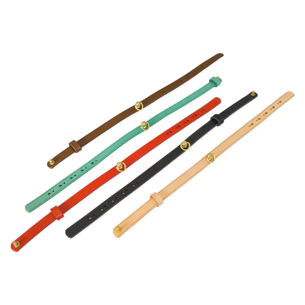 Genuine Leather Pet Collar with Bell Ring Loop_CWMM7719