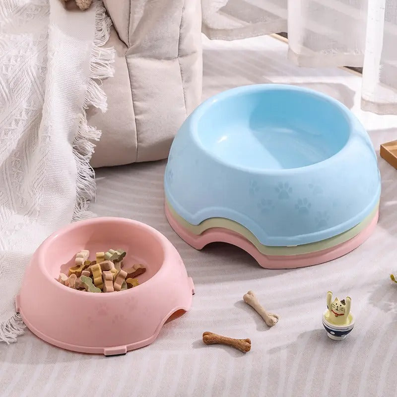 Large Paw Print Pet Bowl, Non-Slip, Easy to Clean_CWMM5146