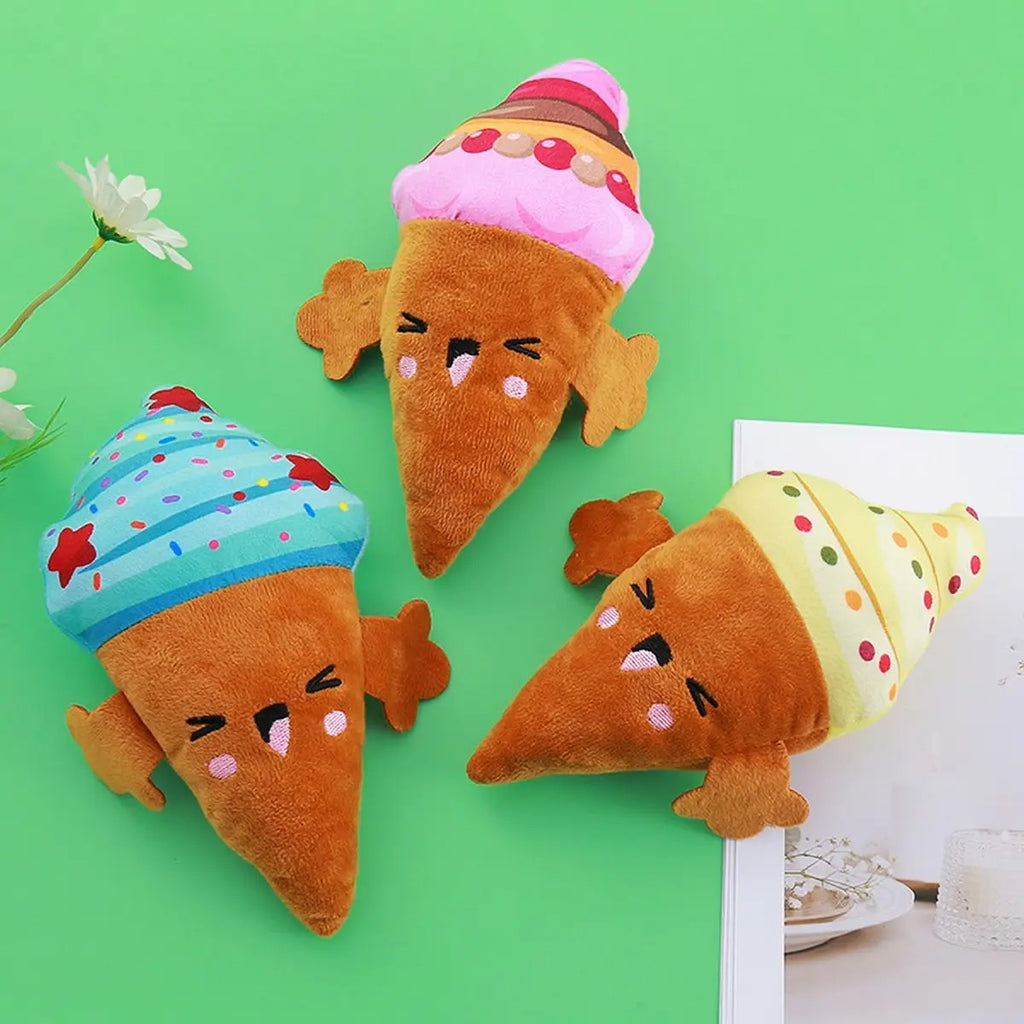 Cute Printed Plush Dog Chew Toy for Stress Relief_CWMM5454