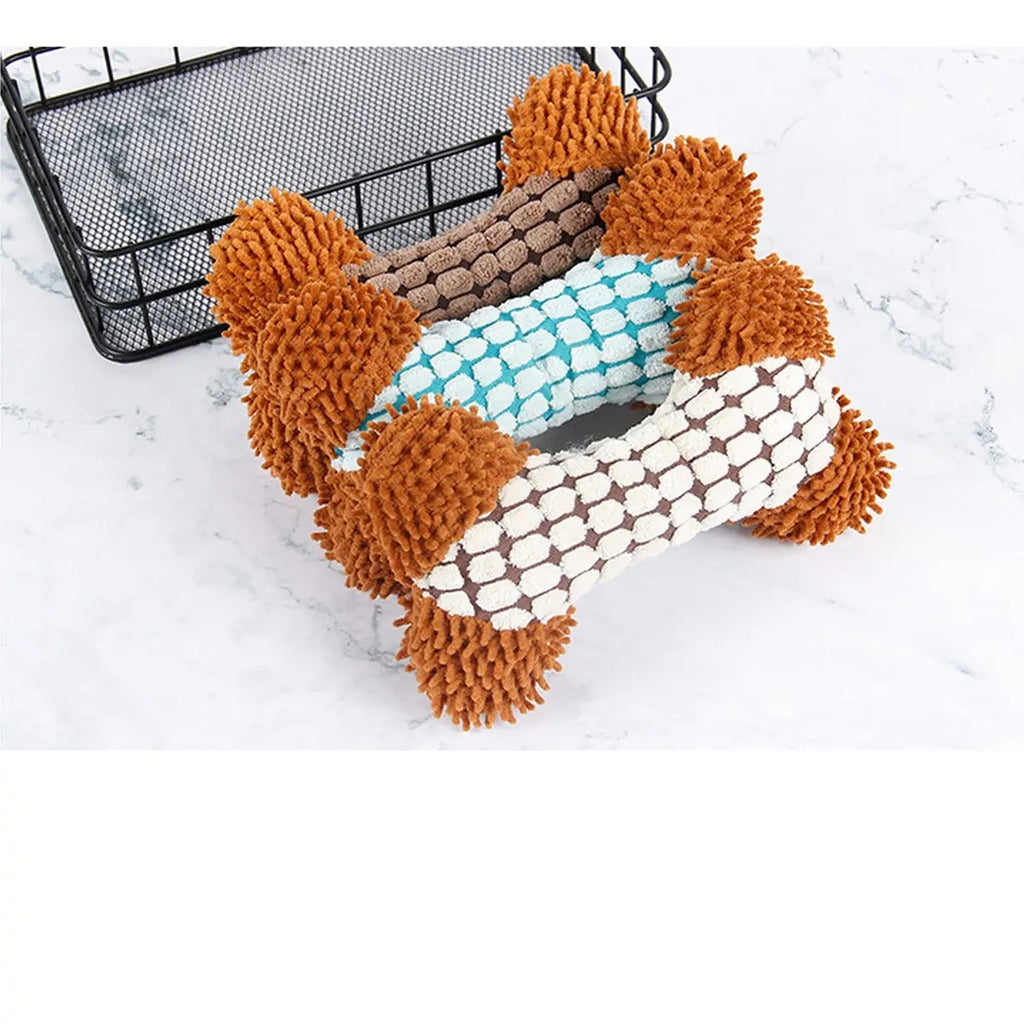 Corn Velvet Bone Plush Pet Toy - Safe and Non-Toxic_CWMM5416