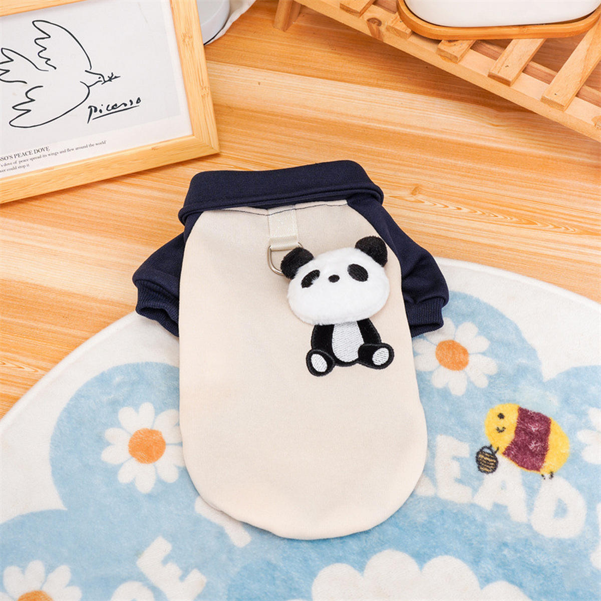 Panda Plush Pet Hoodie – Cute Dog & Cat Sweatshirt_CWMM7344