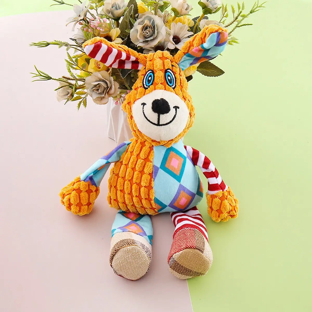 Cute Squeaky Plush Dog Toy – Durable & Fun_CWMM5421